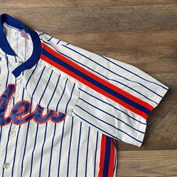 Vintage 80s New York Mets Jersey Men's Large‎ Rawlings Athletic Striped MLB 1017 - Picture 8 of 14